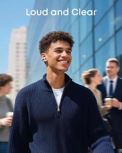 Open-Ear Headphones, Clip-On Earbuds, Ultra-Comfort, FlexiClip Design, 12mm Drivers for Powerful Bass, AI Clear Calls, 28H Playtime, Secure Fit, Hi-Res, IP55, Bluetooth 6.0