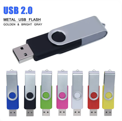 USB Flash Drive 128GB 64GB 32GB 16GB 8GB 4GB Swivel Pen Drive Portable Memory Stick USB 2.0